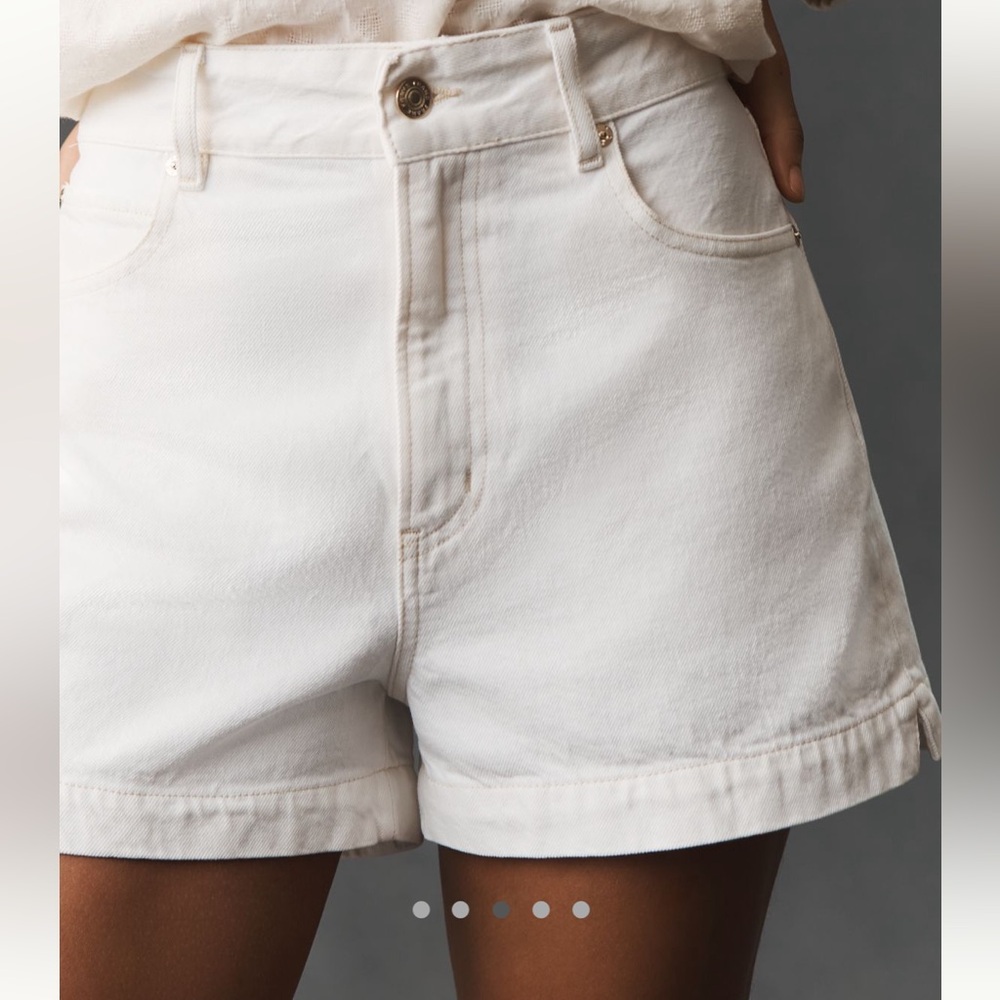 Frame Denim Women's High Waist Shorts in Cream